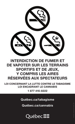 Interdiction de fumer et de vapoter sur les terrains sportifs et de jeux