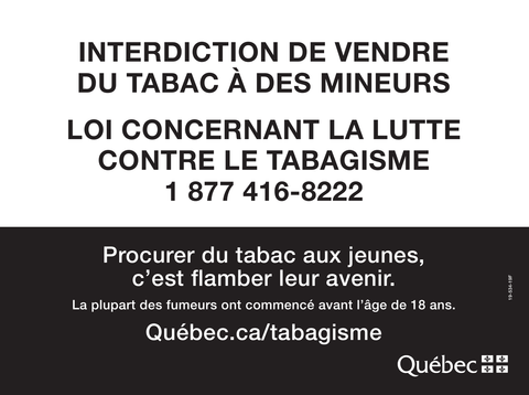 Interdiction de vendre du tabac à des mineurs