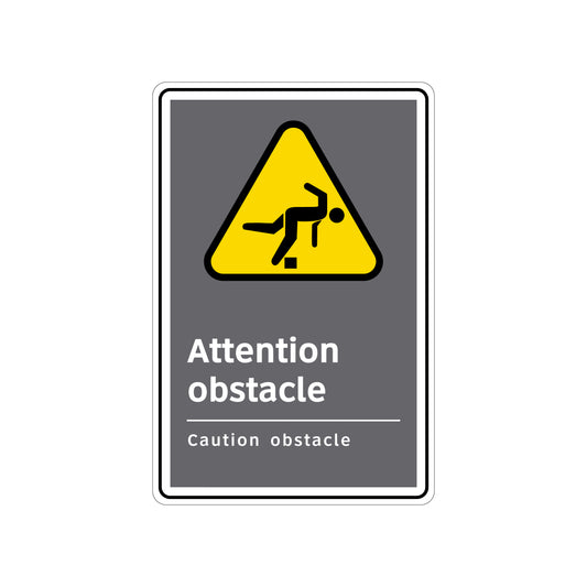 Panneau de sécurité CSA – Attention obstacle – Français / Anglais