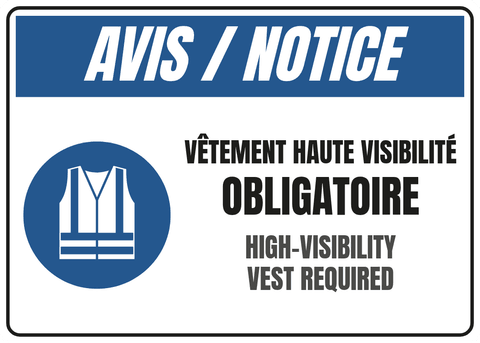 Vêtement haute visibilité obligatoire