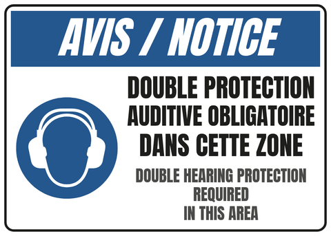 Double protection auditive obligatoire dans cette zone