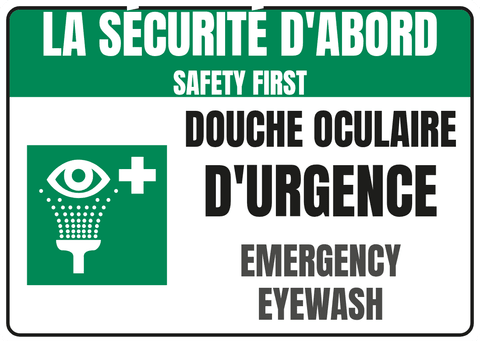 Douche oculaire d'urgence