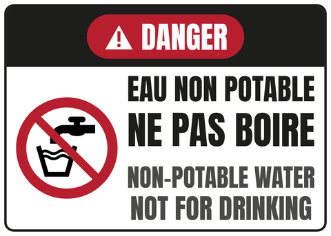 Eau non potable Ne pas boire