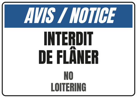 Interdit de flâner
