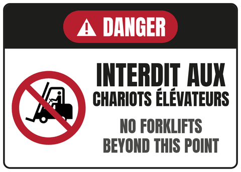 Interdit aux chariots élévateurs