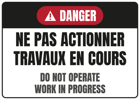 Ne pas actionner Travaux en cours
