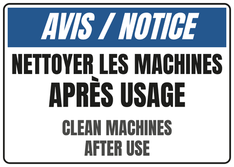Nettoyer les machines après usage