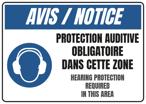 Protection auditive obligatoire dans cette zone