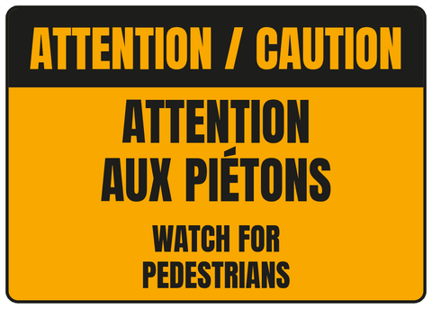Attention aux piétons