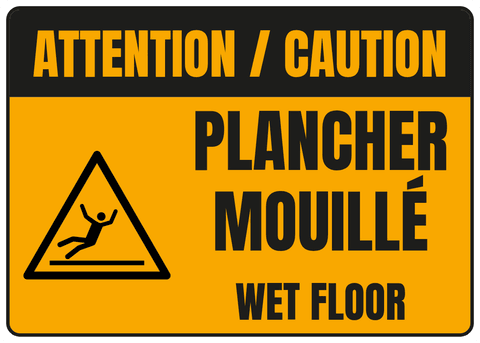 Plancher mouillé