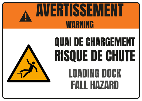 Quai de chargement Risque de chute