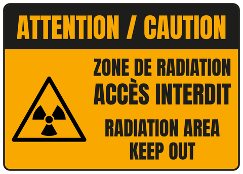 Zone de radiation Accès interdit