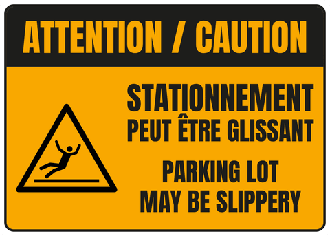 Stationnement peut être glissant