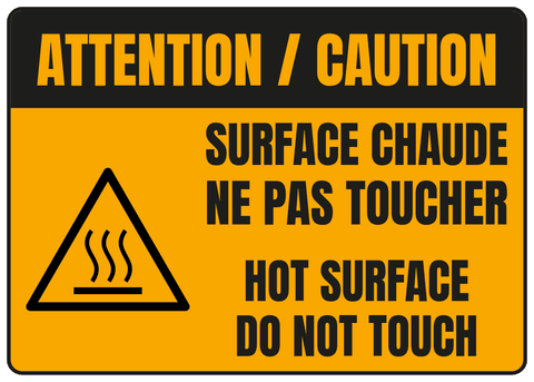 Surface chaude Ne pas toucher