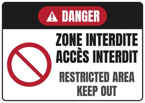 Zone interdite Accès interdit