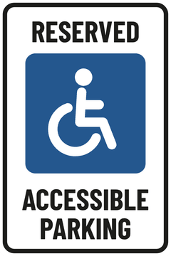 RESERVED · ACCESSIBLE PARKING