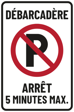 DÉBARCADÈRE · ARRÊT 5 MINUTES MAX.
