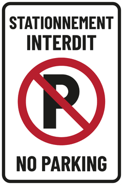 STATIONNEMENT INTERDIT · NO PARKING